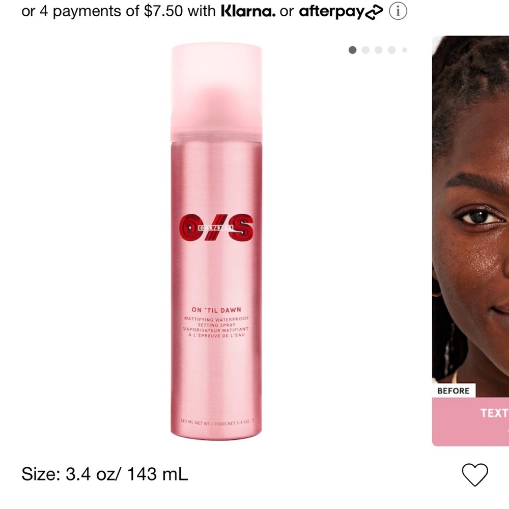 ONE/SIZE by Patrick Starrr On 'Til Dawn Mattifying Waterproof Setting spray